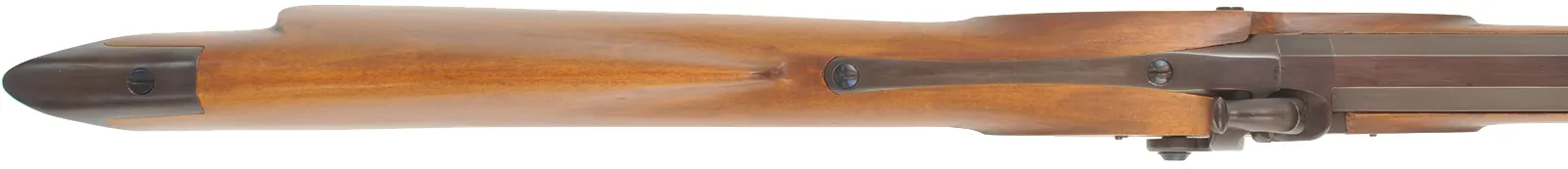 Hawken Rifle,
.54 caliber, 34-1/4" Sharon barrel,
R.E. Davis percussion lock, iron trim, maple,
new, unfired, by George Nelson Hawken Rifle,
.54 caliber, 34-1/4" Sharon barrel,
R.E. Davis percussion lock, iron trim, maple,
new, unfired, by George Nelson