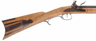  Southern Longrifle .50 caliber, 32" Green Mountain barrel, curly maple, iron trim, small Siler lock, used, signed by Matt Avance 