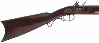 Lyman Great Plains Rifle,
.54 caliber, 32" barrel,
flintlock, walnut, browned iron, 
R.E. Davis triggers, used