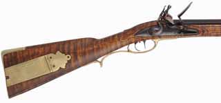  Virginia Longrifle , .54 caliber, 42" swamped barrel, Chambers' round face flint lock, maple, brass trim, new, unfired, by Thom Frazier 