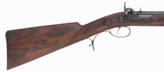  English Sporting Rifle , .62 caliber, 30" barrel, percussion, walnut, iron, peep sight, used 