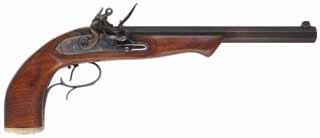 Flintlock Target Pistol , .45 caliber, 10-3/4" barrel, CVA Maslin flintlock, walnut, iron, used