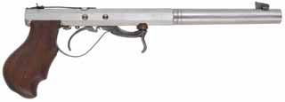  Underhammer Pistol .40 caliber, 8" Green Mountain barrel, walnut grips, used
