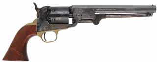  1851 Navy Percussion Revolver , .36 caliber, 7-1/2" bright barrel, color hardened steel frame, walnut, used, by Pietta 