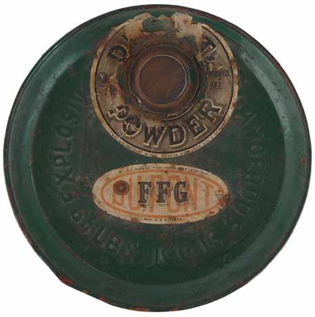 Vintage Dupont Black Powder Container, 
6-1/4 pound keg, FFg, empty