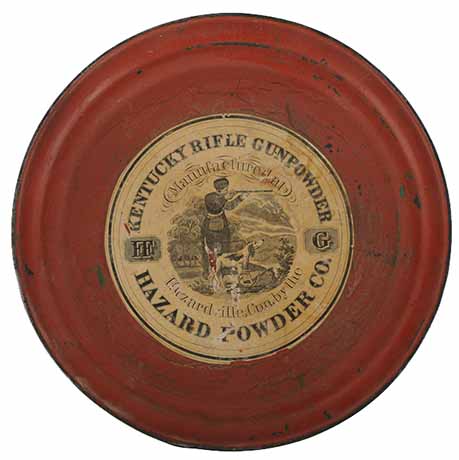 Vintage Hazard Powder Co. Kentucky Rifle Black Powder Container, 
10 pound keg, FFg, empty