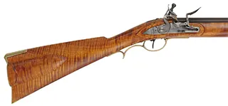 Pennsylvania Longrifle, 
.50 caliber, 42" swamped Colerain barrel,
L&R flintlock, curly maple, brass trim, new