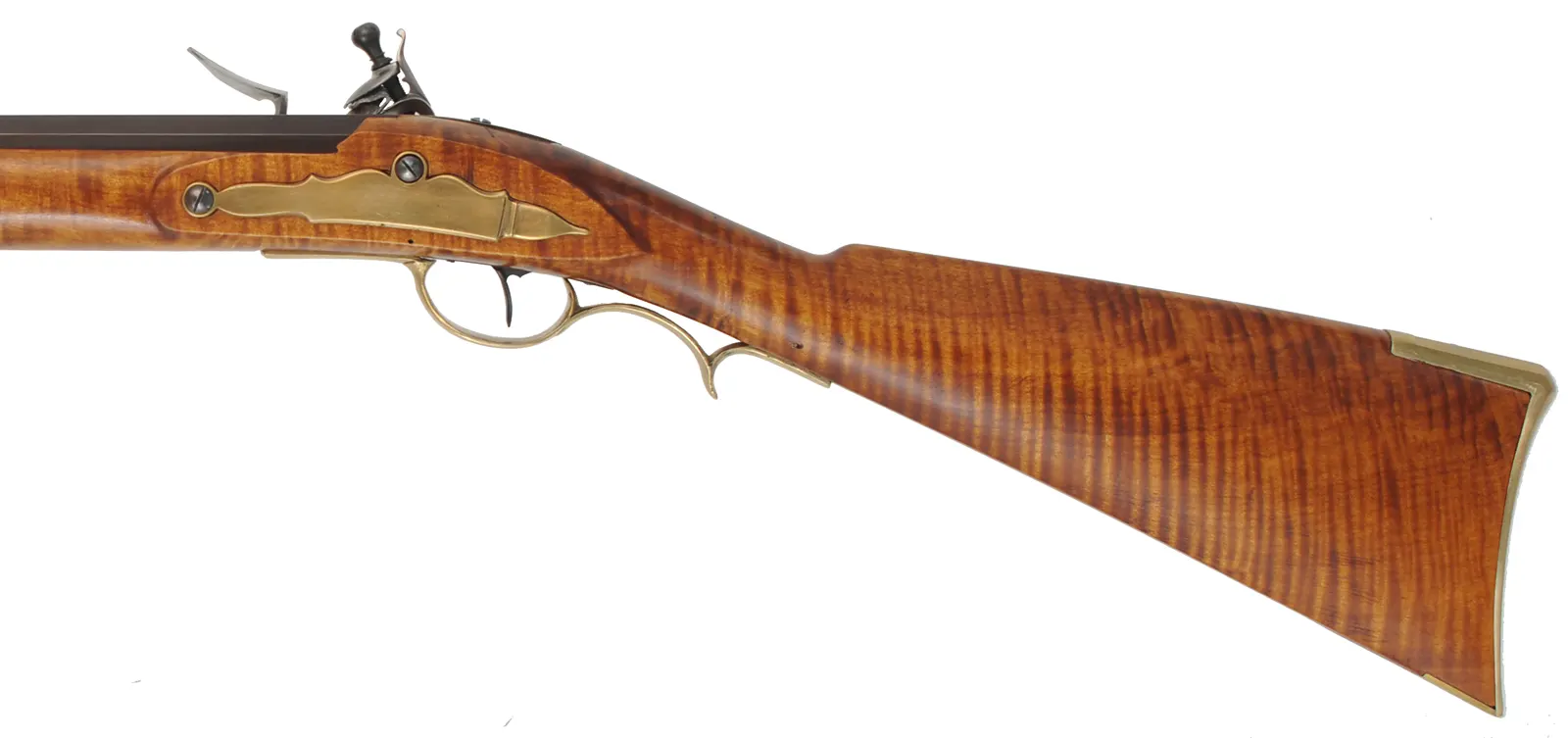 Pennsylvania Longrifle, 
.50 caliber, 42" swamped Colerain barrel,
L&R flintlock, curly maple, brass trim, new