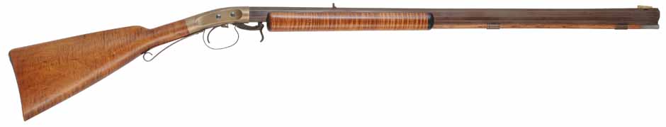 Underhammer Rifle,
.54 caliber, 31" swamped Rice barrel,
percussion, curly maple, iron trim, 
new, by R. Mills