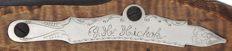 Lancaster County, Pennsylvania "Grand" Rifle,
.50 caliber, 42" swamped barrel,
flintlock, curly maple, engraved nickel sliver, 
unfired, by M. Avance & B. Horne