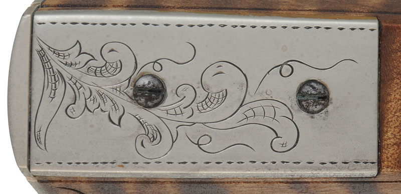 Lancaster County, Pennsylvania "Grand" Rifle,
.50 caliber, 42" swamped barrel,
flintlock, curly maple, engraved nickel sliver, 
unfired, by M. Avance & B. Horne
