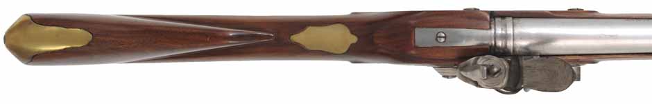 Brown Bess Musket,
.75 caliber, 42" barrel,
lock marked 1762 - GRICE, walnut, brass trim, 
flashguard, bayonet & cartridge box, used, by Davide Pedersoli,