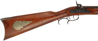 CVA Mountain Rifle,
.50 caliber, 32" barrel,
percussion, maple, iron furniture with silver accents, 
early production ~ made in USA,
assembled from a kit, used, by Connecticut Valley Arms