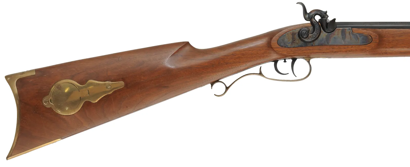 T/C Seneca Rifle,
.36 caliber, 27" barrel,
percussion, walnut, brass, 
used by Thompson Center Arms