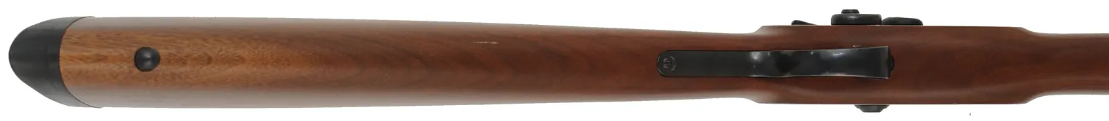 T/C White Mountain Carbine,
 .54 caliber, 21" octagon-to-round barrel, 
percussion, walnut, iron, 
used by Thompson Center Arms