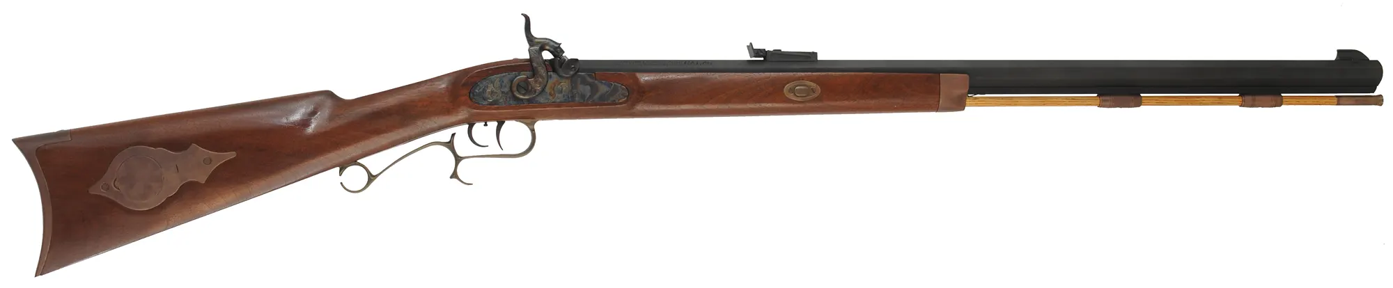 Thompson Center Hawken,
.45 caliber, 28" barrel,
percussion, walnut, brass,
from a kit, used, by Thompson Center Arms Thompson Center Hawken,
.45 caliber, 28" barrel,
percussion, walnut, brass,
from a kit, used, by Thompson Center Arms