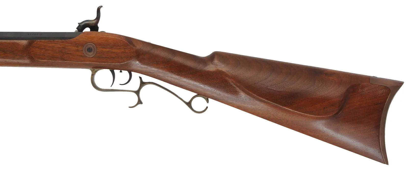 Thompson Center Hawken,
.45 caliber, 28" barrel,
percussion, walnut, brass,
from a kit, used, by Thompson Center Arms Thompson Center Hawken,
.45 caliber, 28" barrel,
percussion, walnut, brass,
from a kit, used, by Thompson Center Arms