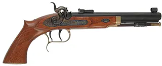 T/C Patriot Pistol,
.45 caliber, 9" barrel, 
percussion, walnut, brass trim, 
used by Thompson Center Arms