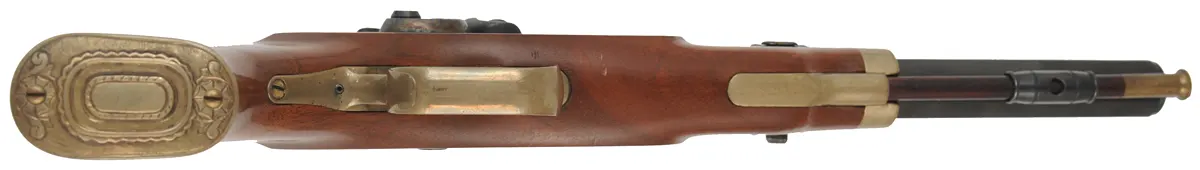 T/C Patriot Pistol,
.45 caliber, 9" barrel, 
percussion, walnut, brass trim, 
used by Thompson Center Arms