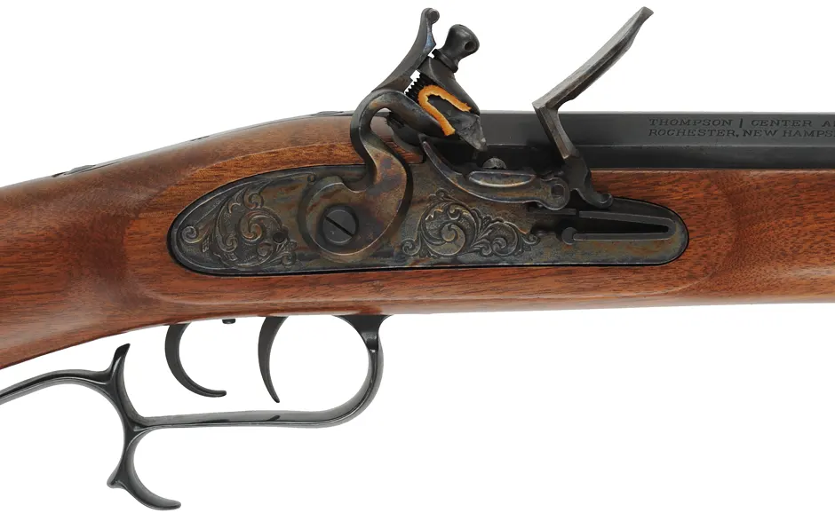 T/C Renegade Rifle,
.54 caliber, 26" barrel,
flintlock, walnut, iron, patridge sights,
used by Thompson Center Arms T/C Renegade Rifle,
.54 caliber, 26" barrel,
flintlock, walnut, iron, patridge sights,
used by Thompson Center Arms