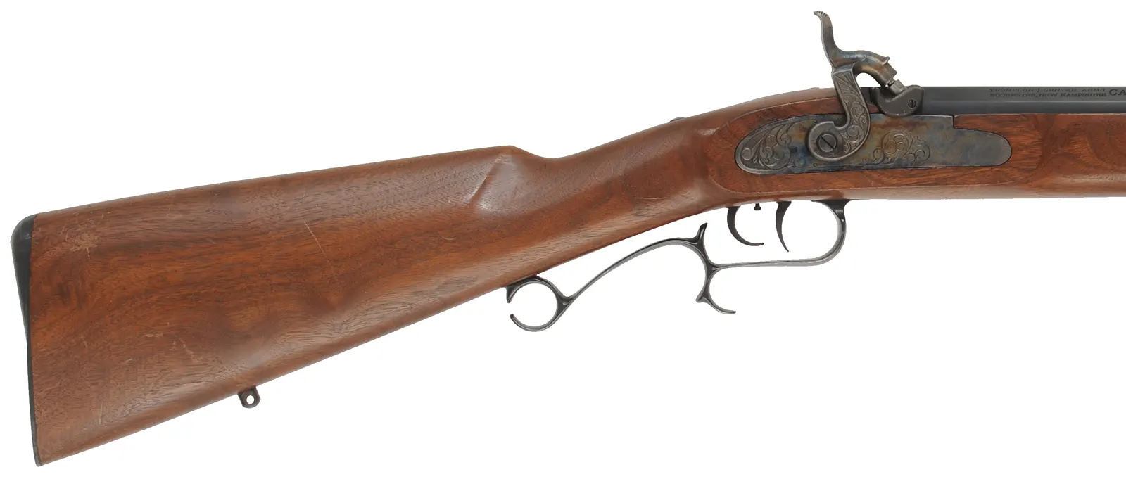 T/C Renegade Rifle,
.54 caliber, 26" barrel,
percussion, walnut, iron, patridge sights,
used, by Thompson Center T/C Renegade Rifle,
.54 caliber, 26" barrel,
percussion, walnut, iron, patridge sights,
used, by Thompson Center