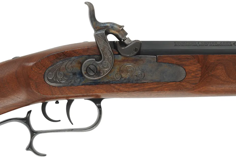 T/C Renegade Rifle,
.54 caliber, 26" barrel,
percussion, walnut, iron, patridge sights,
used, by Thompson Center T/C Renegade Rifle,
.54 caliber, 26" barrel,
percussion, walnut, iron, patridge sights,
used, by Thompson Center