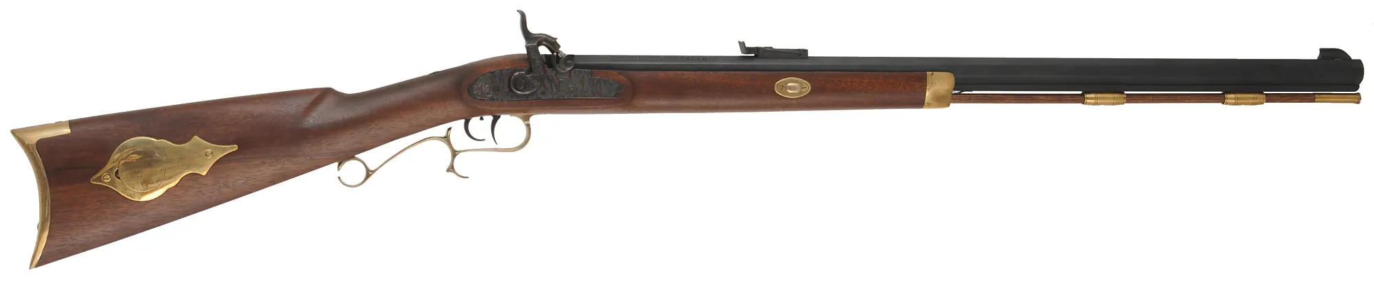 T/C Hawken Rifle,
.50 caliber,  28" barrel,
percussion, walnut, brass, 
used by Thompson Center Arms