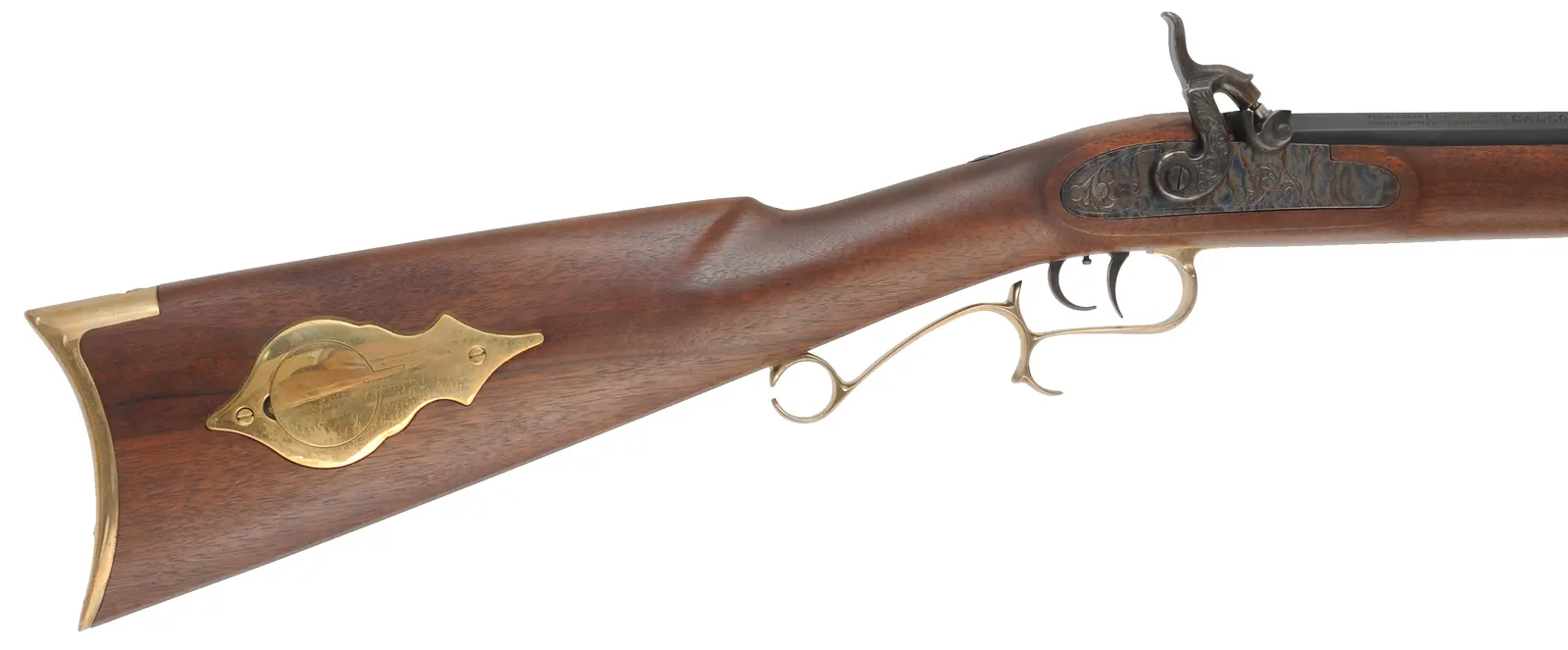 T/C Hawken Rifle,
.50 caliber,  28" barrel,
percussion, walnut, brass, 
used by Thompson Center Arms