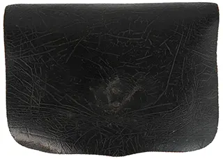 Antique Militia Cartridge Pouch,
4-5/8" wide by 2-3/4" tall, 
leather, 13 tubes, missing button
