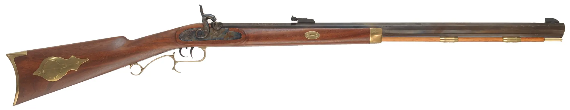 Thompson Center Hawken,
.50 caliber, 28" barrel,
percussion, walnut, brass, 
from a kit, used, by Thompson Center Arms