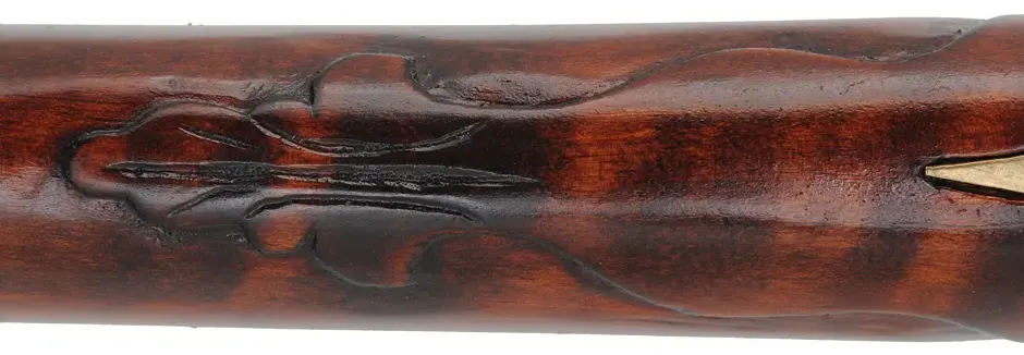 Lancaster County Longrifle,
.50 caliber, 42" swamped Rice barrel,
Chambers flintlock, maple, brass, 
new, by R. Buchanan 