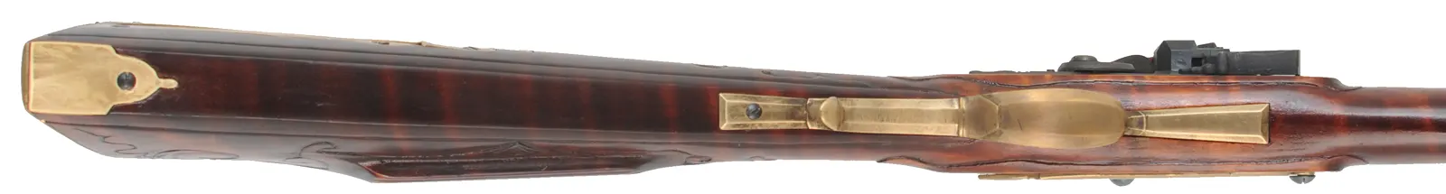 Lancaster County Longrifle,
.50 caliber, 42" swamped Rice barrel,
Chambers flintlock, maple, brass, 
new, by R. Buchanan 