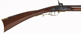 Frontier Longrifle,
.50 caliber, 39" barrel,
percussion, walnut, brass, 
used, by Davide Pedersoli
