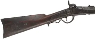 Gallager Carbine,
.52 caliber, 22" barrel,
breechloading percussion, walnut, 
antique by Richardson & Overman, Phila.