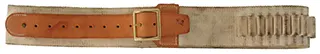 Cartridge Belt 
3" canvas belt with loops for .45-70 Gov't cartridges, 
used, by C. Sharps Arms Co.