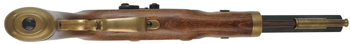 Trapper Pistol,
.50 caliber, 9-3/4" barrel,
percussion, set triggers, used, by Traditions Trapper Pistol,
.50 caliber, 9-3/4" barrel,
percussion, set triggers, used, by Traditions
