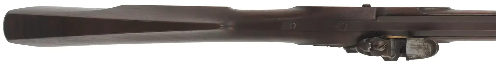 Southern Mountain Rifle
.45 caliber, 42" Green Mountain barrel,
walnut stock, iron trim, Siler flintlock,
used, by Brian Anderson Southern Mountain Rifle
.45 caliber, 42" Green Mountain barrel,
walnut stock, iron trim, Siler flintlock,
used, by Brian Anderson