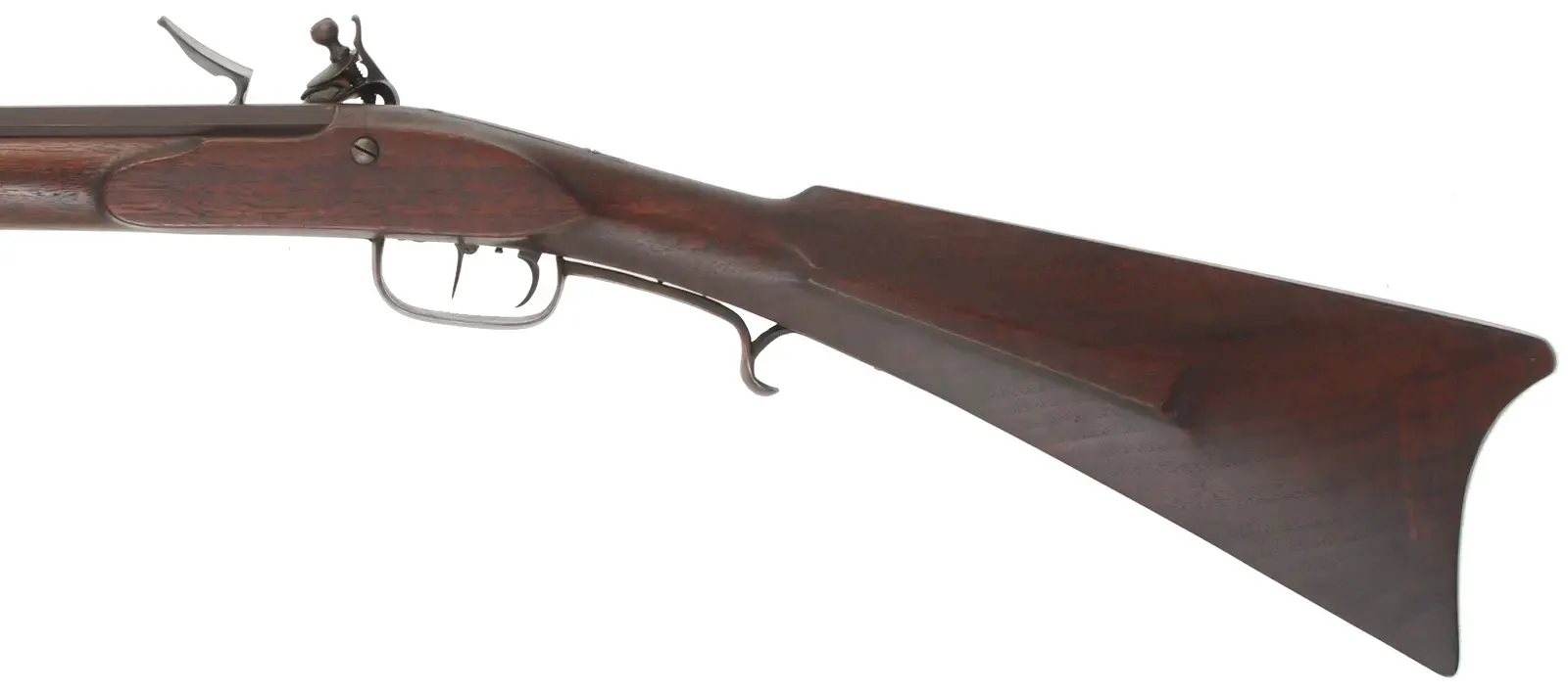 Southern Mountain Rifle
.45 caliber, 42" Green Mountain barrel,
walnut stock, iron trim, Siler flintlock,
used, by Brian Anderson Southern Mountain Rifle
.45 caliber, 42" Green Mountain barrel,
walnut stock, iron trim, Siler flintlock,
used, by Brian Anderson