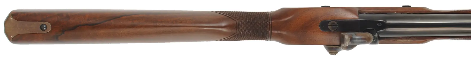 Enfield Volunteer Rifle,
.451 caliber fast twist for bullet, 33" barrel,
percussion, checkered walnut, two band,
used, made in England by Parker Hale Enfield Volunteer Rifle,
.451 caliber fast twist for bullet, 33" barrel,
percussion, checkered walnut, two band,
used, made in England by Parker Hale