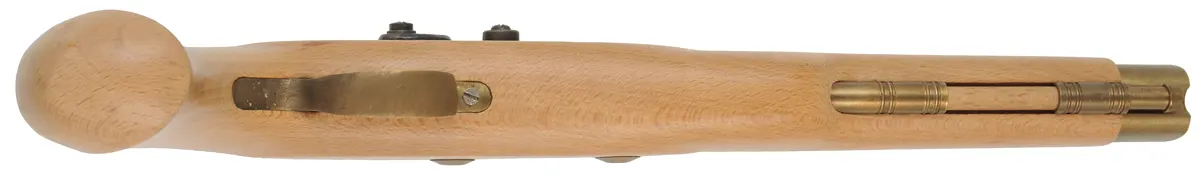 Kentucky Pistol,
.45 caliber, 9-3/4" octagon barrel,
Maslin percussion lock, beech, brass trim, 
used, from a kit by CVA - Connecticut Valley Arms