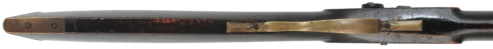 Antique Halfstock Rifle,
.41 caliber with coned muzzle, 34-1/2" barrel,
percussion, maple, brass, pewter forend cap,
step adjustable rear sight