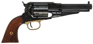 1858 Remington Revolver, 
.44 caliber, 5-1/2" barrel,
percussion, blued, walnut, 
includes holster, pouch, and belt, 
used, by Pietta 