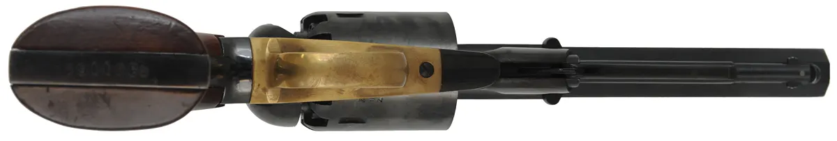 1858 Remington Revolver, 
.44 caliber, 5-1/2" barrel,
percussion, blued, walnut, 
includes holster, pouch, and belt, 
used, by Pietta 