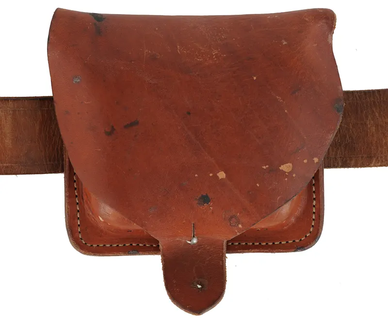 1858 Remington Revolver, 
.44 caliber, 5-1/2" barrel,
percussion, blued, walnut, 
includes holster, pouch, and belt, 
used, by Pietta 