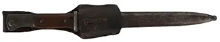 German Model 84/98 Bayonet, 
9-7/8" blade, wood handle, scabbard & frog,
by F Koeller & Co Ohligs Solingen