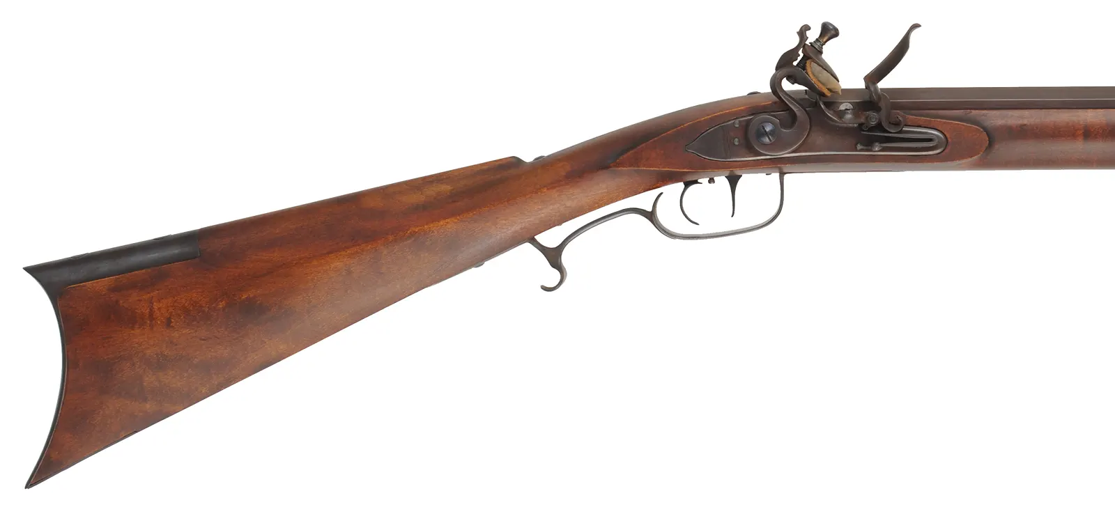 Southern Mountain Longrifle,
.50 caliber, 42" Colerain barrel,
L&R Durs Egg flintlock, maple, iron trim,
new, unfired, signed by George Nelson Southern Mountain Longrifle,
.50 caliber, 42" Colerain barrel,
L&R Durs Egg flintlock, maple, iron trim,
new, unfired, signed by George Nelson