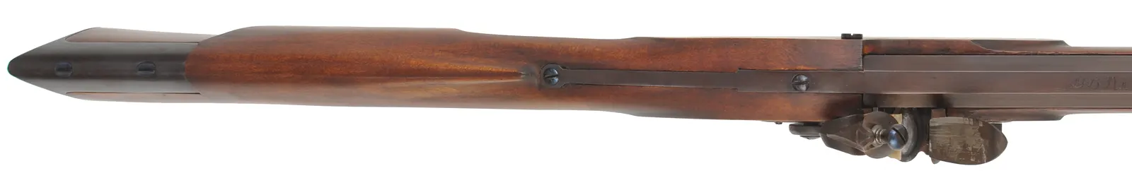 Southern Mountain Longrifle,
.50 caliber, 42" Colerain barrel,
L&R Durs Egg flintlock, maple, iron trim,
new, unfired, signed by George Nelson Southern Mountain Longrifle,
.50 caliber, 42" Colerain barrel,
L&R Durs Egg flintlock, maple, iron trim,
new, unfired, signed by George Nelson