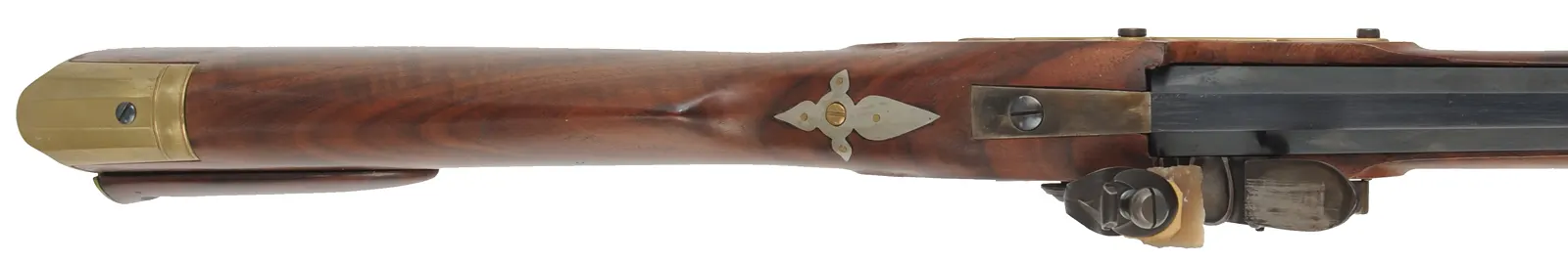 Jaeger Rifle
.54 caliber, 31" swamped barrel,
R.E. Davis flintlock, claro walnut, brass trim,
set triggers, used Jaeger Rifle
.54 caliber, 31" swamped barrel,
R.E. Davis flintlock, claro walnut, brass trim,
set triggers, used