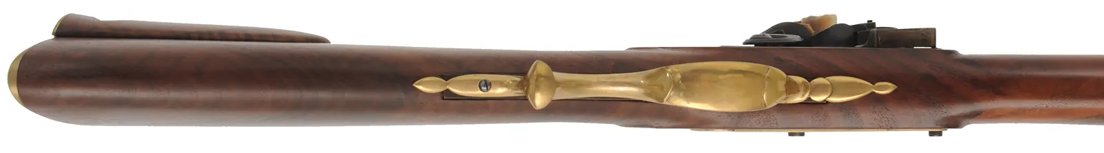 Jaeger Rifle
.54 caliber, 31" swamped barrel,
R.E. Davis flintlock, claro walnut, brass trim,
set triggers, used Jaeger Rifle
.54 caliber, 31" swamped barrel,
R.E. Davis flintlock, claro walnut, brass trim,
set triggers, used