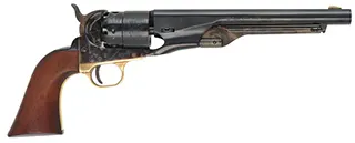 1860 Colt Army Revolver,
.44 caliber, 8" barrel, 
percussion, four screw frame, walnut grips,
stainless steel nipples, used, by Pietta